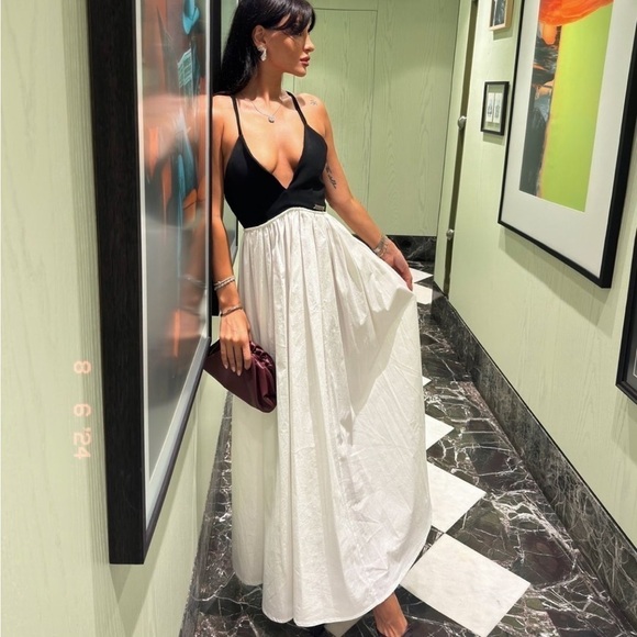 Zara NWT contrasting midi dress - Picture 10 of 12